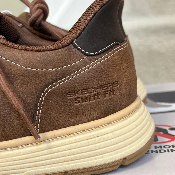 NWT/NIB Skechers Men’s Brown Hands Free Swift Fit Casual Shoes - Picture 3 of 7